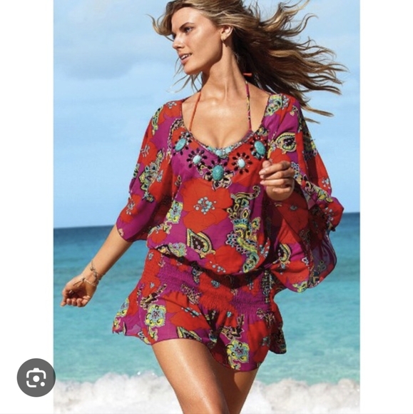 Victoria's Secret Other - Victoria's Secret beaded swim tunic coverup XS *D